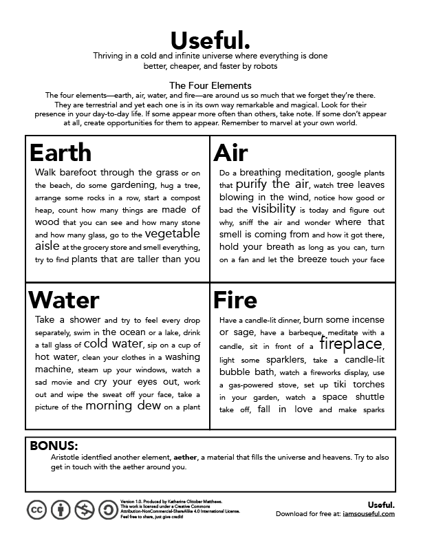The Four Elements Useful